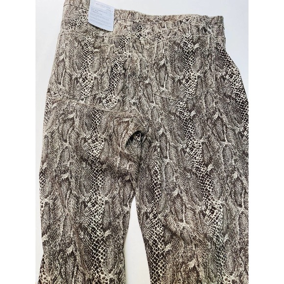 Westbound Woman Size 22W Brown Python Snake Print 5-pocket Slimming Jeans Pants - Picture 6 of 11